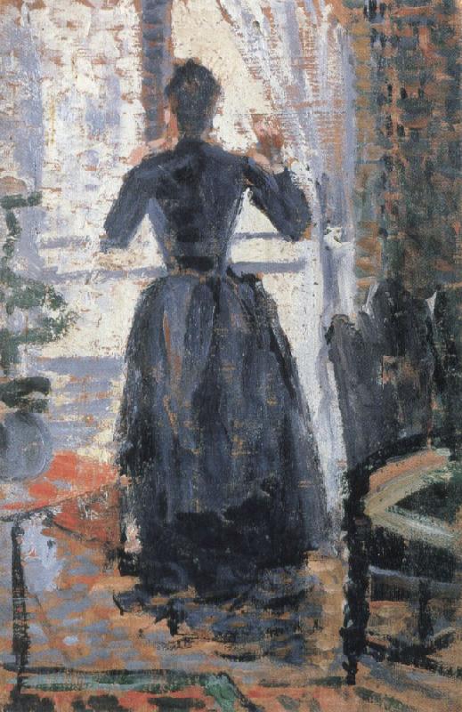 unknow artist woman at the window France oil painting art